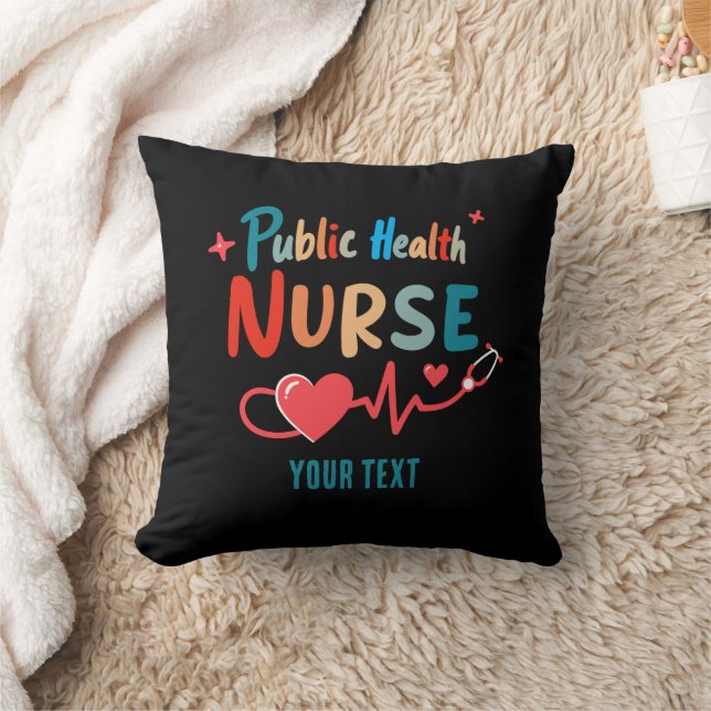 Cojín Decorativo Personalized Public health nurse RN gifts (Manta)