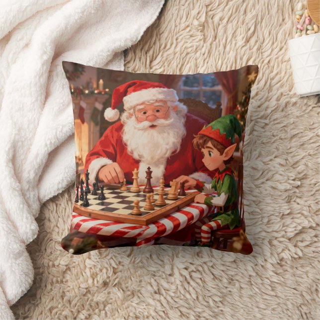 Cojín Decorativo Personalized Santa & Elf Chess Game Christmas (Manta)