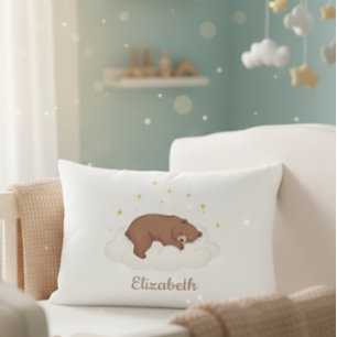 Cojín Decorativo Personalized Teddy Bear Pillow Cover - White