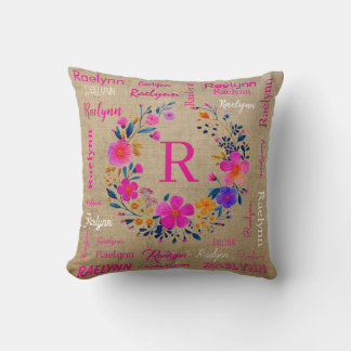 Cojín Decorativo Personalized Throw Pillow Add Your Name 