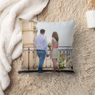 Cojín Decorativo Personalized Two Photo Throw Pillow