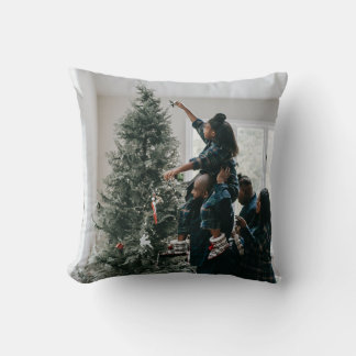 Cojín Decorativo Personalized Two Sided Family Christmas Photo 