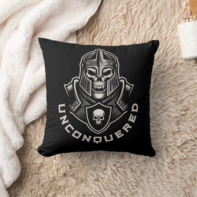 Cojín Decorativo Personalized UNCONQUERED Skull Knight Throw Pillow (Manta)