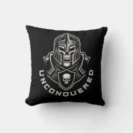 Cojín Decorativo Personalized UNCONQUERED Skull Knight Throw Pillow
