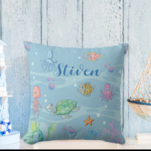 Cojín Decorativo Personalized Under The Sea Throw Pillow