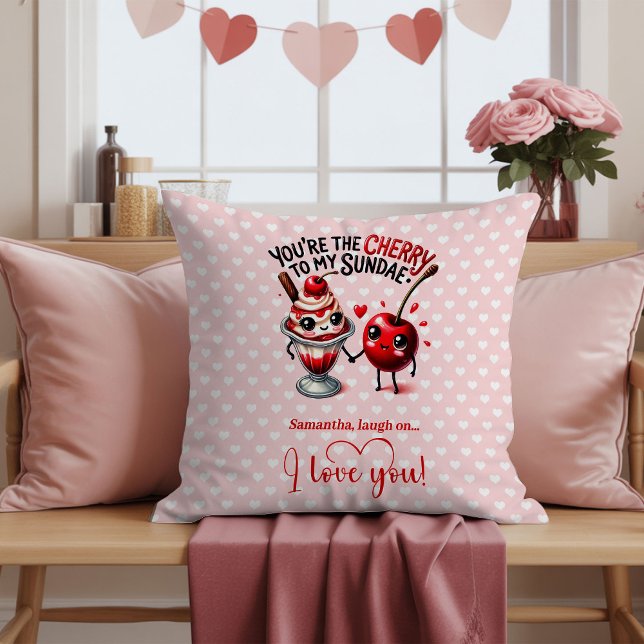 Cojín Decorativo Personalized Valentine Pillow Food Humor (Personalized Valentine Pillow Food Humor)