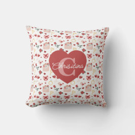 Cojín Decorativo Personalized Valentine`s Day Throw Pillow