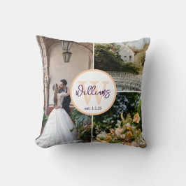 Cojín Decorativo Personalized Wedding Pillow with Initial & Date