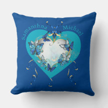 Personalized Whimsical Butterflies Heart