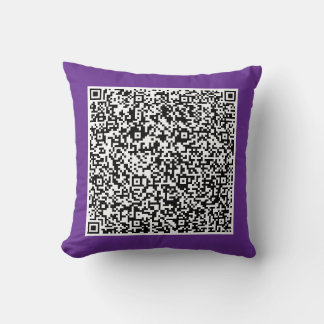 Cojín Decorativo Personalized Your Custom QR Code Throw Pillow
