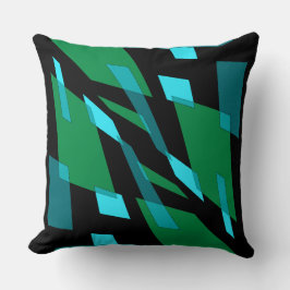 Cojín Decorativo Perspectiva de abstracción de Mazipoodles Verde Ne