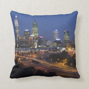 Cojín Decorativo Perth, Australia. Vista del centro de Perth desde