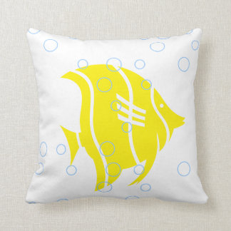 Cojín Decorativo Pescado amarillo en blanco PILLOW