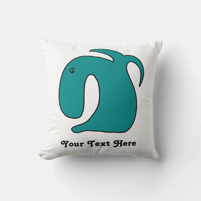 Cojín Decorativo Pescado blanco azul (Anverso)