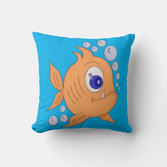 Cojín Decorativo Pescado con diente afilado (Anverso)