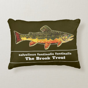 Cojín Decorativo Pescado de la trucha de rollo en la pesca de la ic
