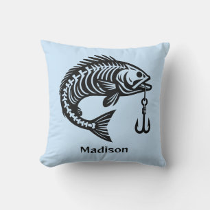 Cojín Decorativo Pescado de nombre personalizado