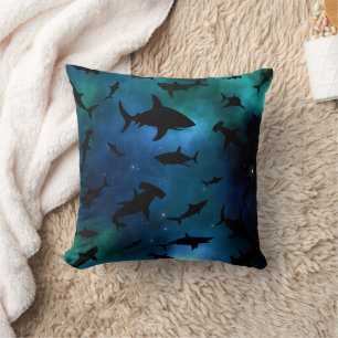 Cojín Decorativo Pescado de tiburón moderno jaws ballena bajo la ga