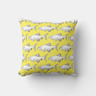 Cojín Decorativo Pescado del patrón Minnow amarillo