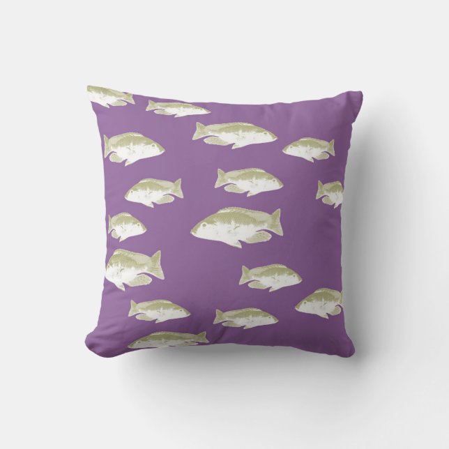 Cojín Decorativo Pescado morado (Anverso)
