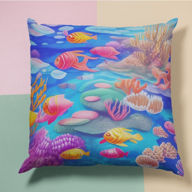 Cojín Decorativo Pescado Natación Subacuática (Subido por el creador)