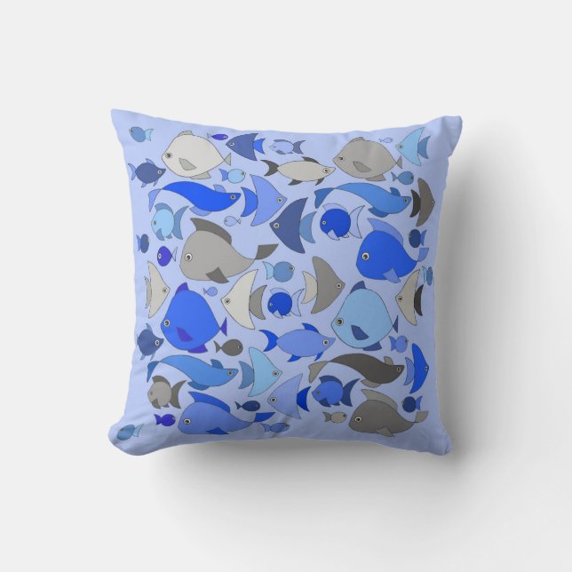Cojín Decorativo Pescado plateado (Anverso)