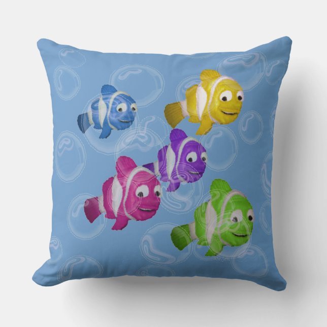 Cojín Decorativo Pescado subacuático (multicolor) (Anverso)
