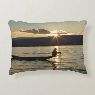 Cojín Decorativo Pescador al atardecer