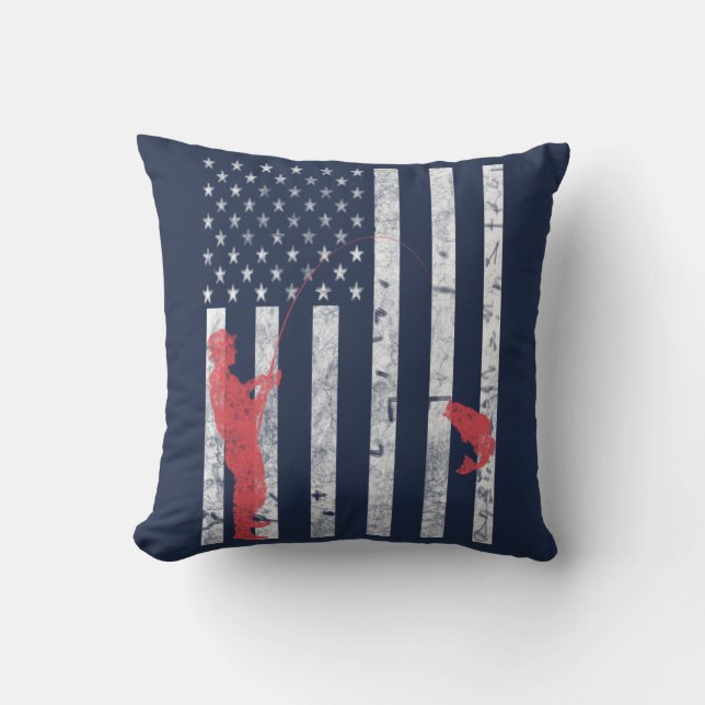 Cojín Decorativo Pescador americano (Anverso)