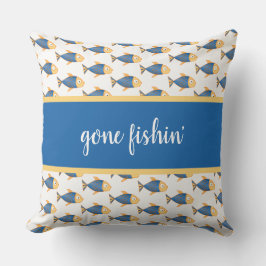 Cojín Decorativo Pescados azules, fishin', ido lindo para la casa