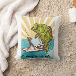Cojín Decorativo pescar es mi vida