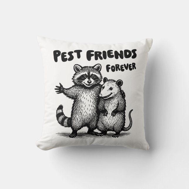 Cojín Decorativo Pest Friends Forever Black Print (Anverso)