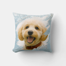 Cojín Decorativo Pet Brush Stroke Custom Photo Memorial Keepsake