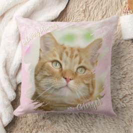 Cojín Decorativo Pet Brush Stroke Custom Photo Memorial Keepsake