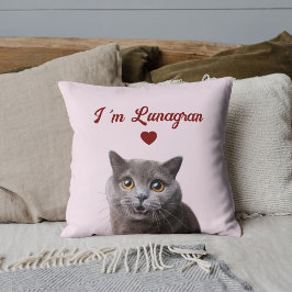 Cojín Decorativo Pet Lovers Cat Photo Red Heart Valentine's Day DIY