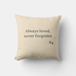 Cojín Decorativo Pet Memorial Pillow – Always Loved 
