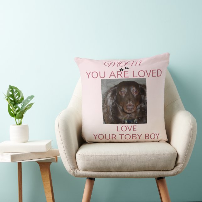 Cojín Decorativo Pet Mom Heartfelt Photo Accent (Silla)