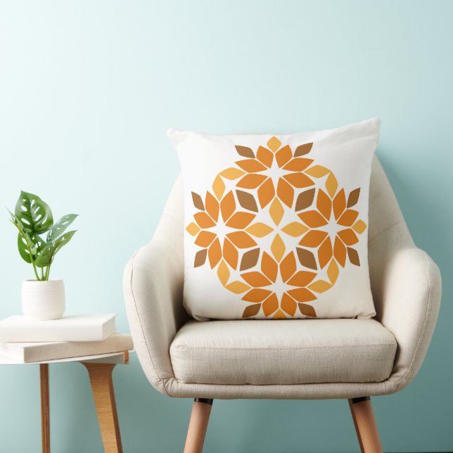 Cojín Decorativo petal floral marrón hermoso (Silla)