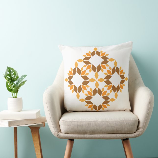 Cojín Decorativo petal floral marrón hermoso (Silla)