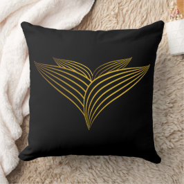 Cojín Decorativo pétalo de flor de línea dorada