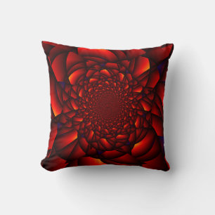 Cojín Decorativo Pétalo Rojo Negro Azul