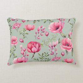 Cojín Decorativo Pétalos de Blush Meadow en Flor