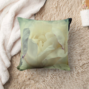 Cojín Decorativo Pétalos de flor de peonía blanca