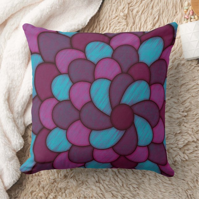 Cojín Decorativo Pétalos de flores de Doodle (Manta)