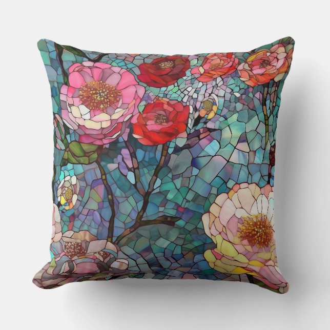 Cojín Decorativo Pétalos de vidrio (Anverso)