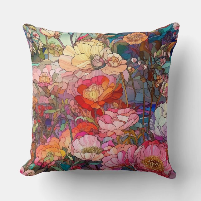 Cojín Decorativo Pétalos De Vidrio Botánico (Anverso)