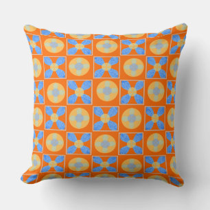 Cojín Decorativo Pétalos en círculos y plazas