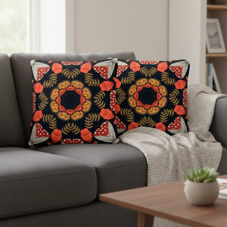 Cojín Decorativo Pétalos Negros 