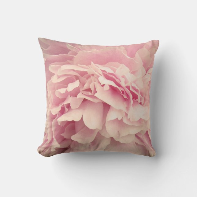Cojín Decorativo Pétalos rosados del Peony (Anverso)