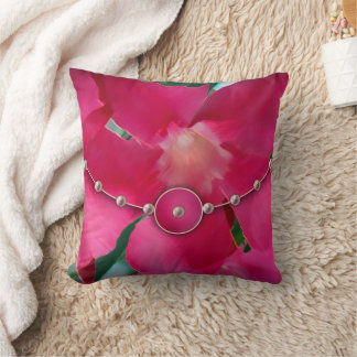 Cojín Decorativo Pétalos rosados y Perlas